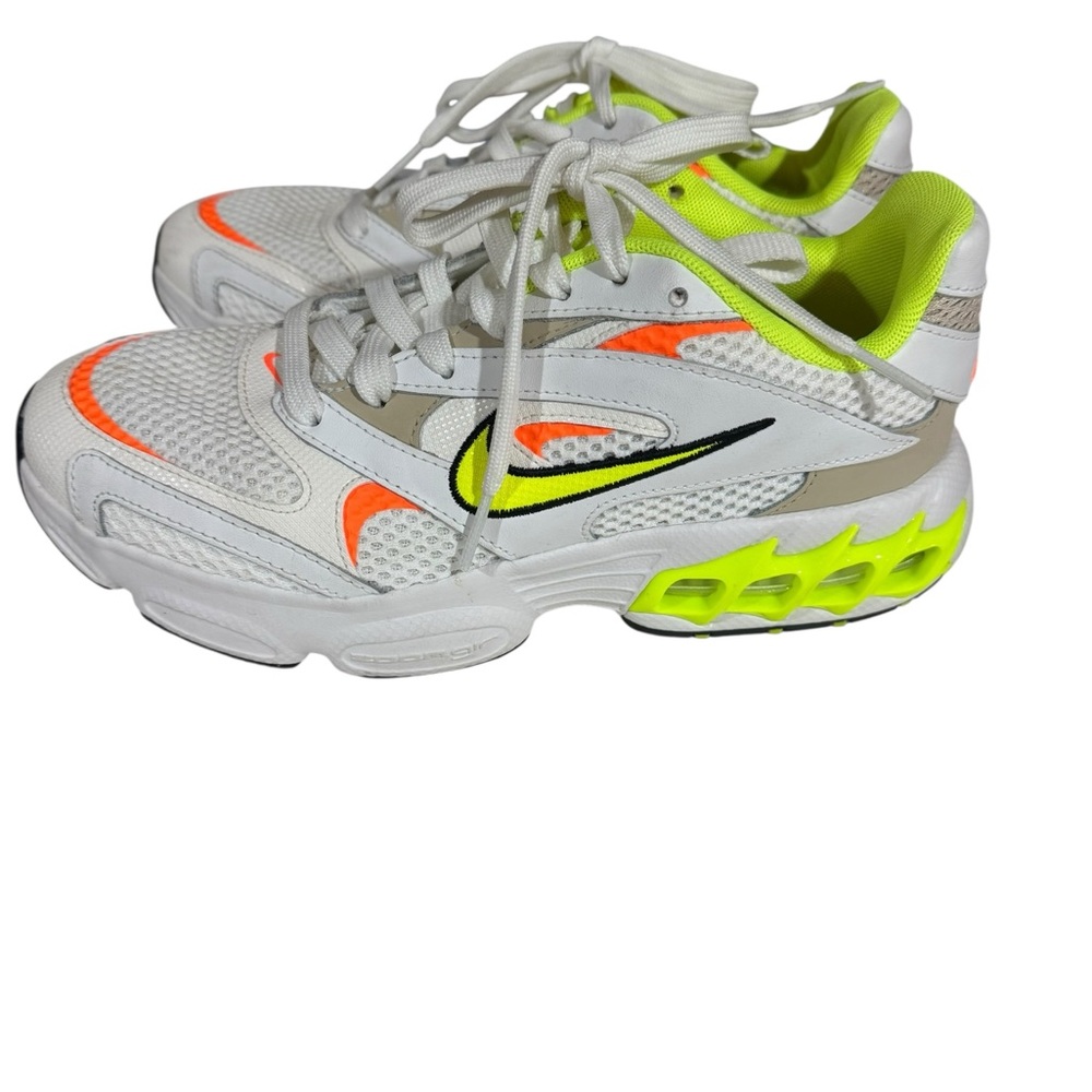 Nike Women’s White and Neon Yellow Sneakers